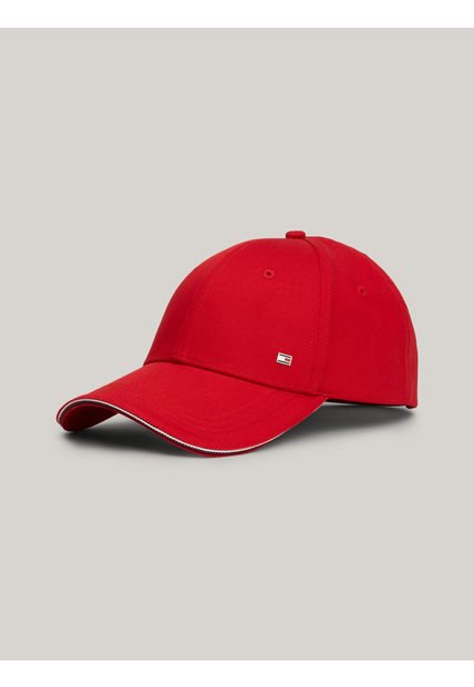 Gorra Roja De Béisbol Con Seis Paneles Y Logo Tommy Hilfiger