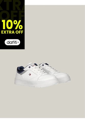 Tenis Blanco De Corte Bajo Con Velcro Tommy Hilfiger Tommy Hilfiger