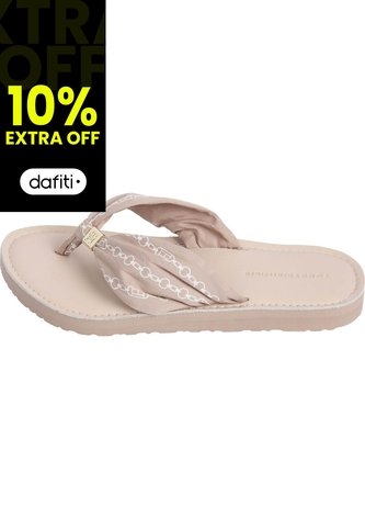 Sandalias Beige Elevadas Con Logo Tommy Hilfiger Tommy Hilfiger