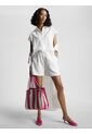 Camisa De Manga Corta Con Monograma Devore Mujer Blanco Tommy Hilfiger de Tommy Hilfiger