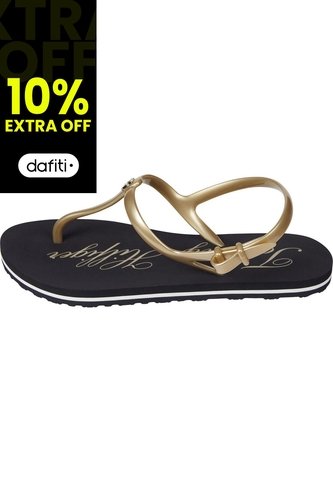 Sandalias Dorado Signature Con Logo Tommy Hilfiger Tommy Hilfiger
