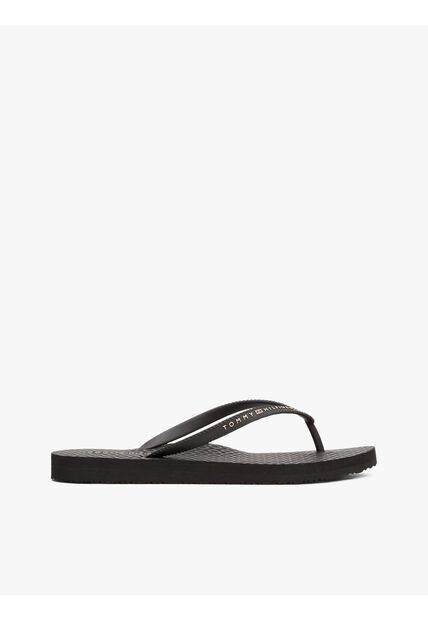 Sandalias Negro Con Logo Texturizado Tommy Hilfiger