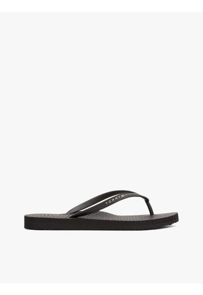 Sandalias Negro Con Logo Texturizado Tommy Hilfiger
