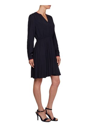 Vestido Azul Evasé Con Acabado A Contraste Para Mujer Tommy Hilfiger