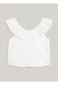 Blusa Blanca Niña Blanca Calada Cropped Th Monogram Tommy Hilfiger de Tommy Hilfiger