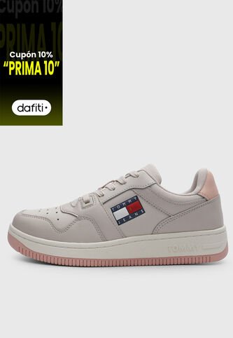 Tenis Lifestyle Tommy Hilfiger Retro Basket Taupe Tommy Hilfiger