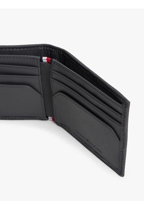 Billetera Gris De Cuero Con Inscripción Tommy Hilfiger