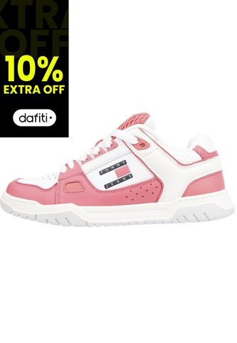 Tenis Estilo Skater Con Texturas Mixtas Mujer Rosa Tommy Hilfiger Tommy Hilfiger