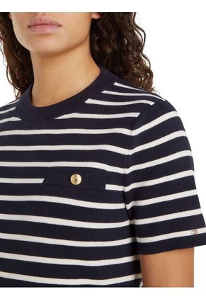 Vestido Azul Con Diseño De Rayas Tommy Hilfiger