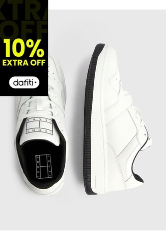 Tenis Retro Cuero Con Logo Mujer Blanco Tommy Hilfiger Tommy Hilfiger