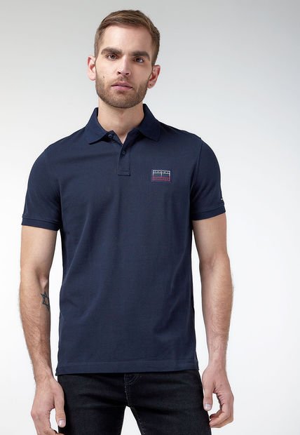 Polo Azul Navy-Blanco-Rojo Tommy Hilfiger