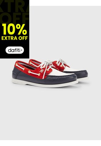 Náuticos De Cuero Con Diseño Color Block Mujer  Tommy Hilfiger Tommy Hilfiger