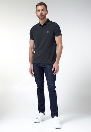Polo Negro-Blanco-Rojo Tommy Hilfiger