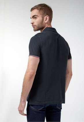 Polo Negro-Blanco-Rojo Tommy Hilfiger