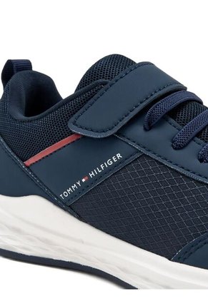 Tenis Azul Con Diseño Cierre De Velcro Y Cordones Tommy Hilfiger