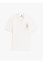 Polo Blanco De Corte Regular Con Escudo Bordado Tommy Hilfiger de Tommy Hilfiger