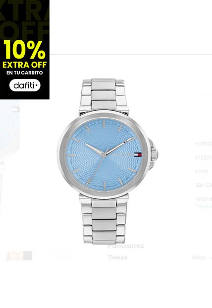 Reloj Tommy Hilfiger Modelo 1782777 Plateado Mujer