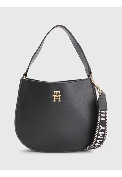 Bolso Pequeño Mediana Con Monograma Mujer Negro Tommy Hilfiger