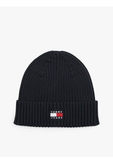 Gorro Azul Heritage De Punto Canal Con Logo Tommy Hilfiger