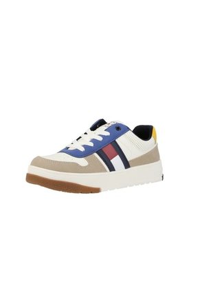 Tenis Multicolor Para Niño De Corte Bajo Con Logo Engomado Tommy Hilfiger