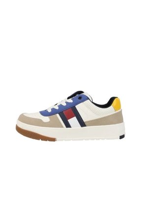 Tenis Multicolor Para Niño De Corte Bajo Con Logo Engomado Tommy Hilfiger