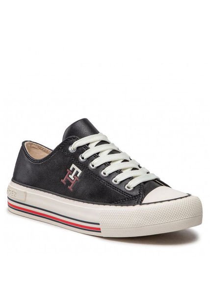 Tenis Deportivas Bassa Allacciata Niña Negro Tommy Hilfiger