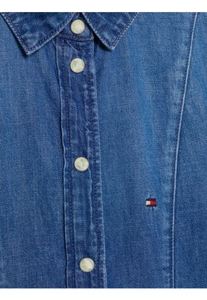 Vestido De Niña Camisero Tejido Denim Tommy Hilfiger