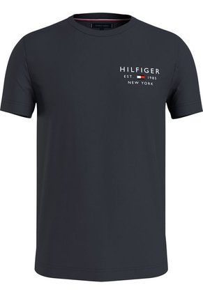 Camiseta De Corte Slim Con Logo Hombre Azul Tommy Hilfiger