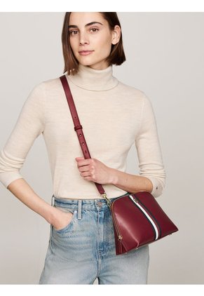 Bolso Rojo Cruzado Con Monograma TH Tommy Hilfiger