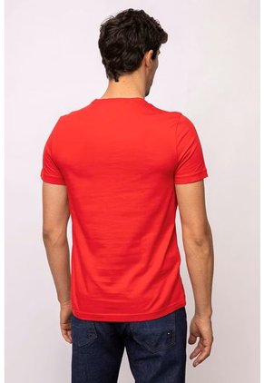 Camiseta Slim Fit Cuello En V Essential Con Logo Para Hombre Tommy Hilfiger