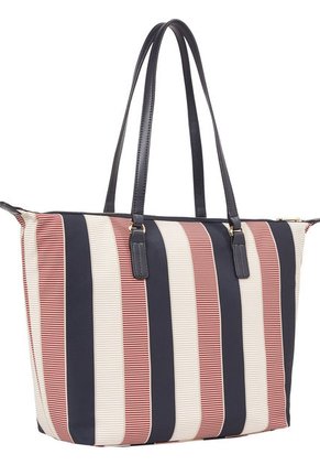 Bolso Beige Tote Poppy Stripe Tommy Hilfiger