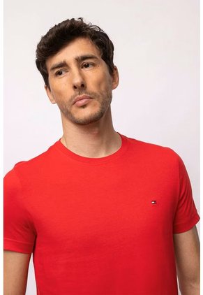 Camiseta Slim Fit Cuello En V Essential Con Logo Para Hombre Tommy Hilfiger