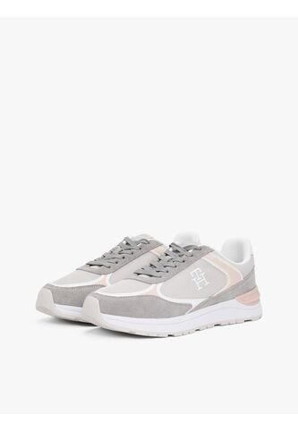 Tenis Gris Con Mezcla De Texturas Tommy Hilfiger Tommy Hilfiger