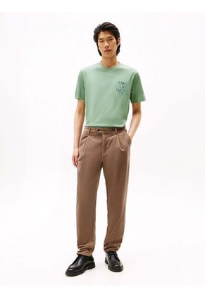 Camiseta Verde Con Logo Gráfico Tommy Hilfiger