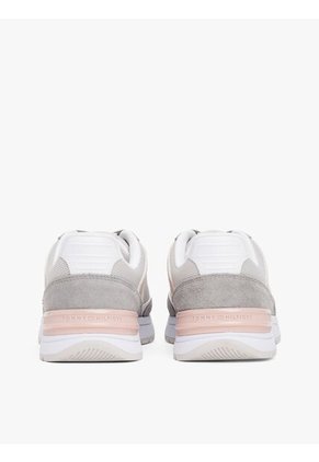 Tenis Gris Con Mezcla De Texturas Tommy Hilfiger