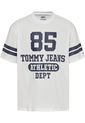 Camiseta Universitaria Oversize Con Logo Hombre Blanco Tommy Jeans de Tommy Hilfiger