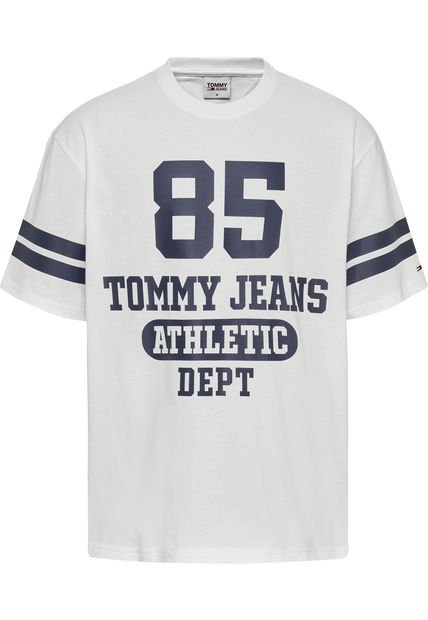 Camiseta Universitaria Oversize Con Logo Hombre Blanco Tommy Jeans