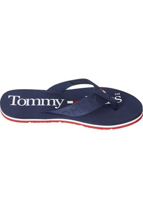 Sandalias Con Logo Bordado Mujer Negro Tommy Hilfiger