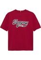 Camiseta Roja Varsity De Cuello Redondo Con Logo Tommy Hilfiger de Tommy Hilfiger