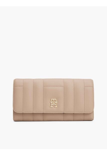 Billetera Beige Large Con Cierre De Solapa Tommy Hilfiger