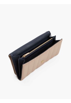 Billetera Beige Large Con Cierre De Solapa Tommy Hilfiger