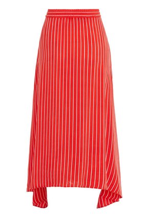 Falda Midi Con Diseño De Rayas Mujer Rojo Tommy Hilfiger
