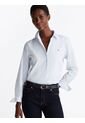 Camisa Celeste De Popelín De Corte Regular Tommy Hilfiger de Tommy Hilfiger