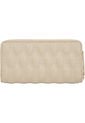 Billetera Beige De Cuero Acolchada Con Cremallera Tommy Hilfiger de Tommy Hilfiger