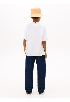 Camiseta Blanca Con Logo Gráfico 3D Tommy Hilfiger