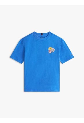 Camiseta Azul Gráfica Con Estampado Para Niños Tommy Hilfiger