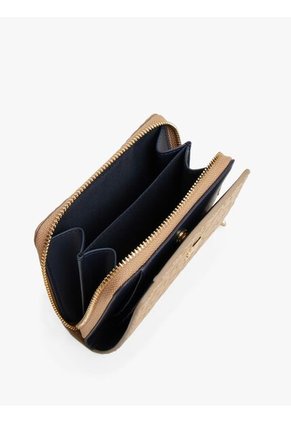 Billetera Beige Con Monograma TH Y Cremallera Tommy Hilfiger