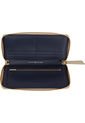 Billetera Beige De Cuero Acolchada Con Cremallera Tommy Hilfiger de Tommy Hilfiger