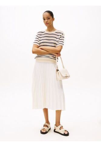 Saco De Rayas Tejido De Croché Con Punto Pointelle Tommy Hilfiger Tommy Hilfiger