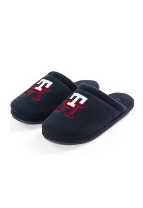 Tenis Con Monograma Bordado En Relieve Hombre Azul Tommy Hilfiger
